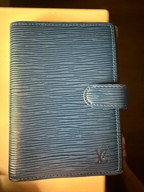 Louis Vuitton Blue Epi Leather Agenda Notebook